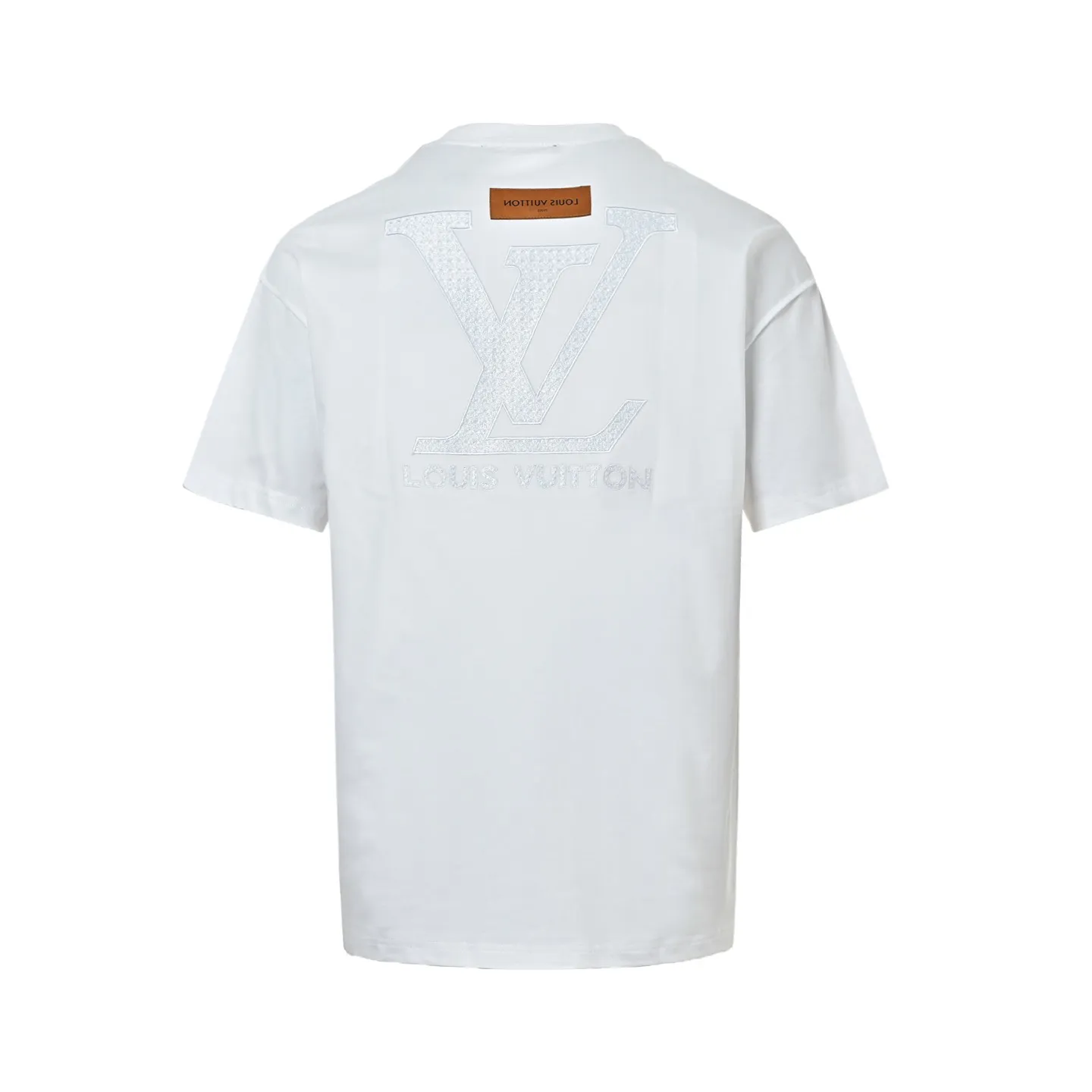 Louis Vuitton/Louis Vuitton front and back letter woven embroidered short sleeves